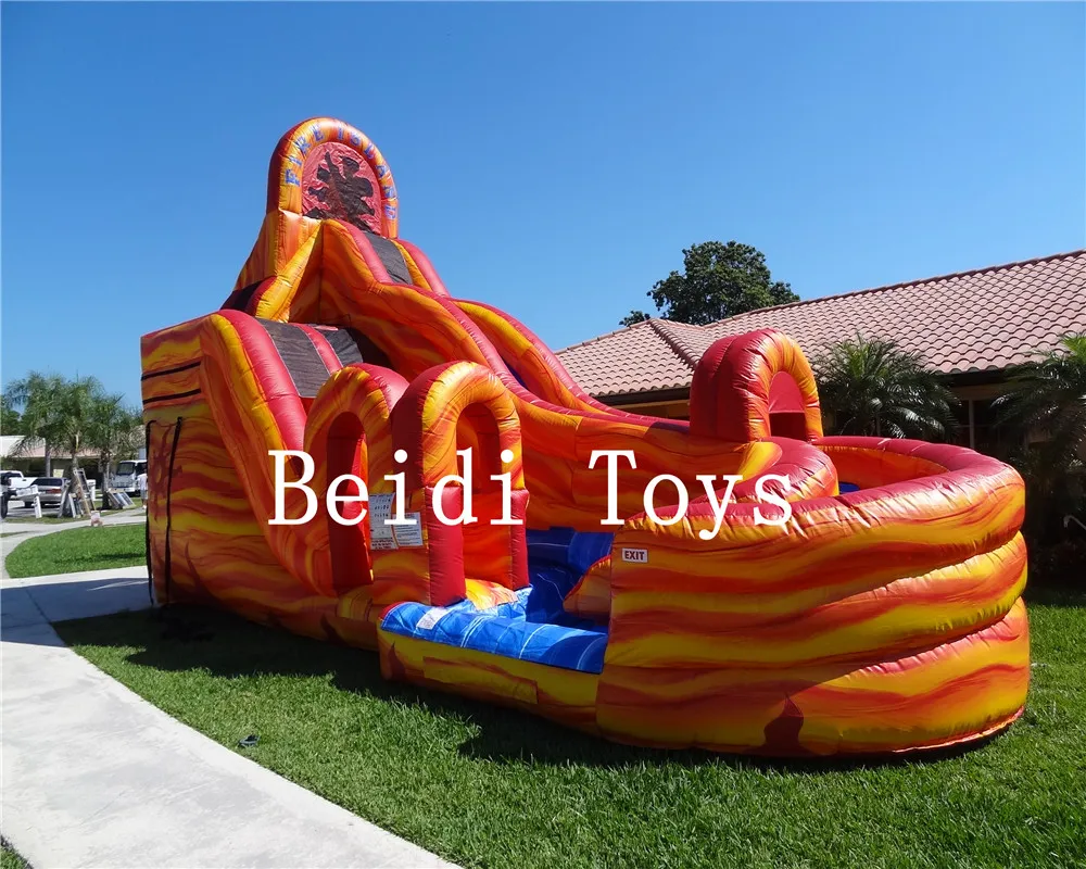 

Commercial Rental Hot Sale Inflatable Water Yellow Spinning Pool Slide