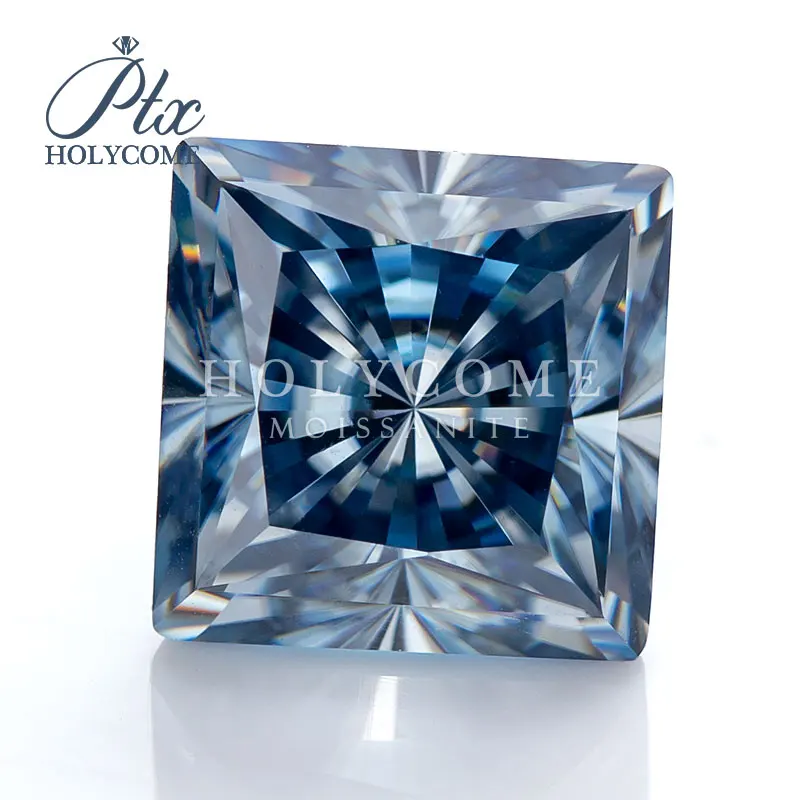 

Holycome Crushed Ice Hot Sale Fancy Vivid Blue Princess Cut All Size GRA Loose Moissanite Supplier Factory Supply Diamond