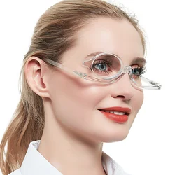 Makeup Reading Glasses Women Magnifying Glasses Eye Make Up Rotating Folding Eyeglasses Cosmetic Readers +1 1.25 1.5 1.75 +2 2.5