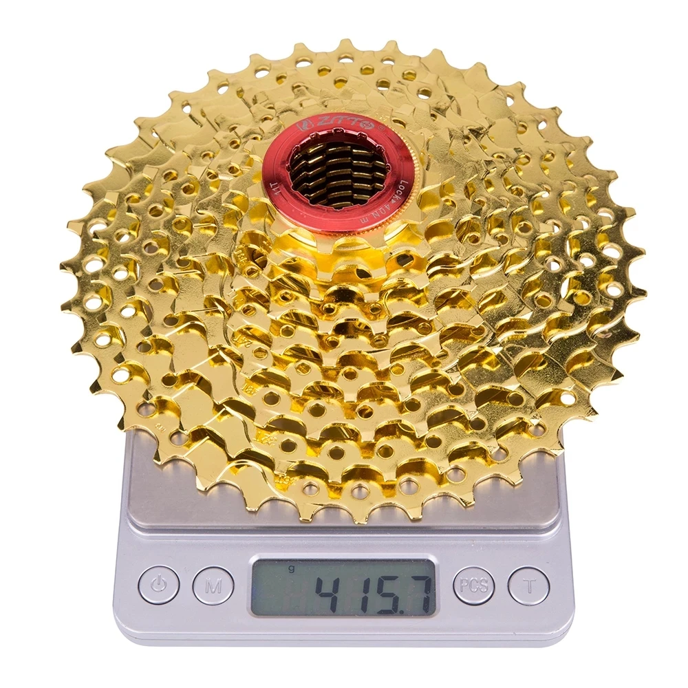 

MTB Mountain Bike Bicycle Parts 9s 27s 9 Speed 11-36T Gold Golden 9V Freewheel Cassette K7 11V For M370 M430 M4000 M590 M3000 DH