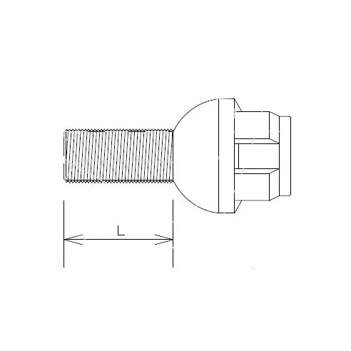 Anti-theft screws 12/1,50 L:28 MM. Spherical key: 17/19