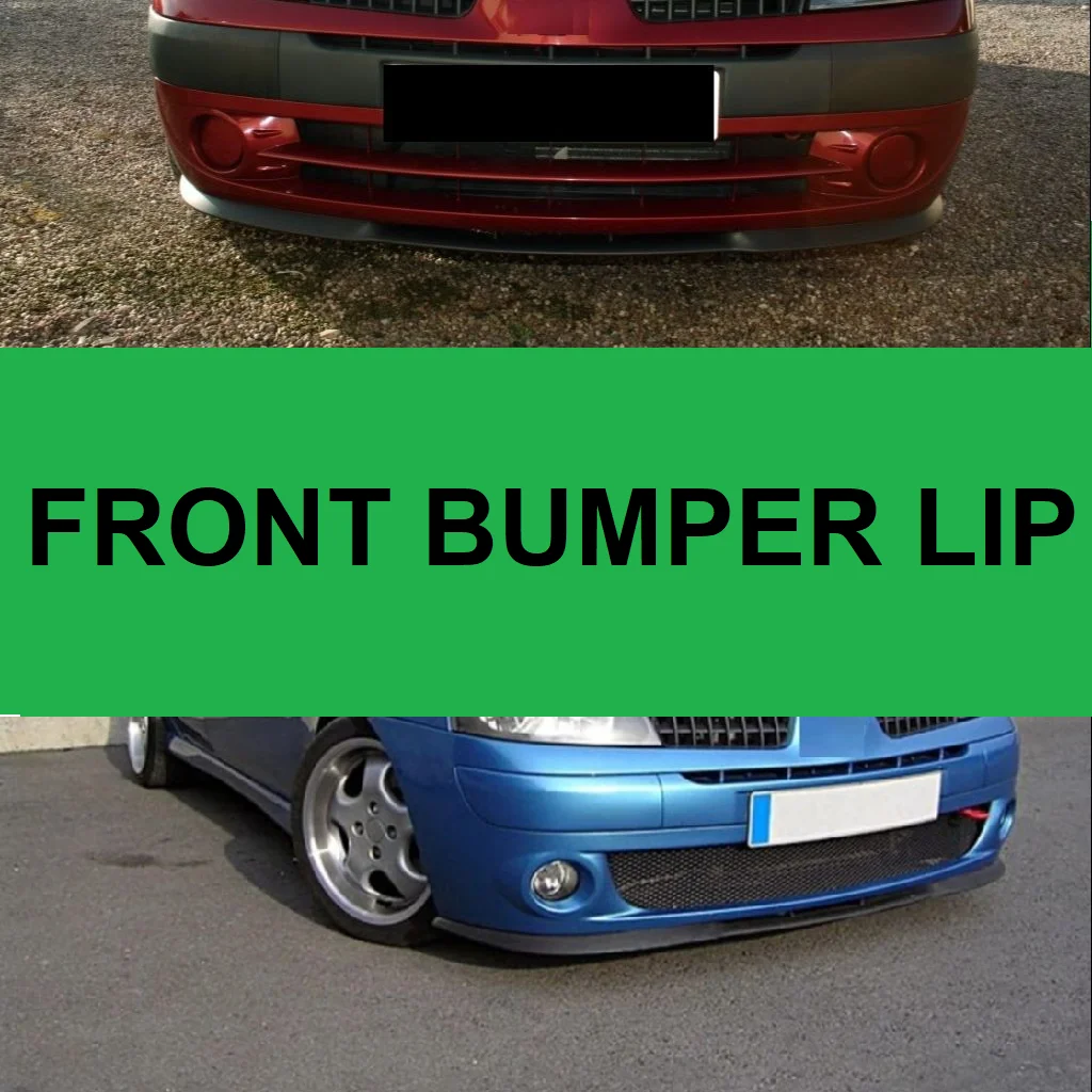 For Renault Clio MK2 MK3 CUPRA R FRONT SPOILER BUMPER LIP Euro Spoiler Lip Universal 3 pcs Body Kit Splitter Car Accessories