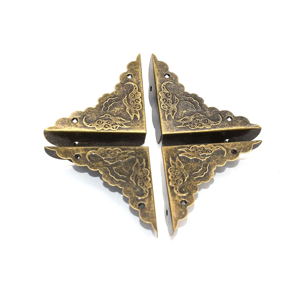 

Antique Bronze Box Corner Protector Decorative Corner Brackets Triangle Metal Box Decorative for Jewelry Box Wooden Case 12pcs