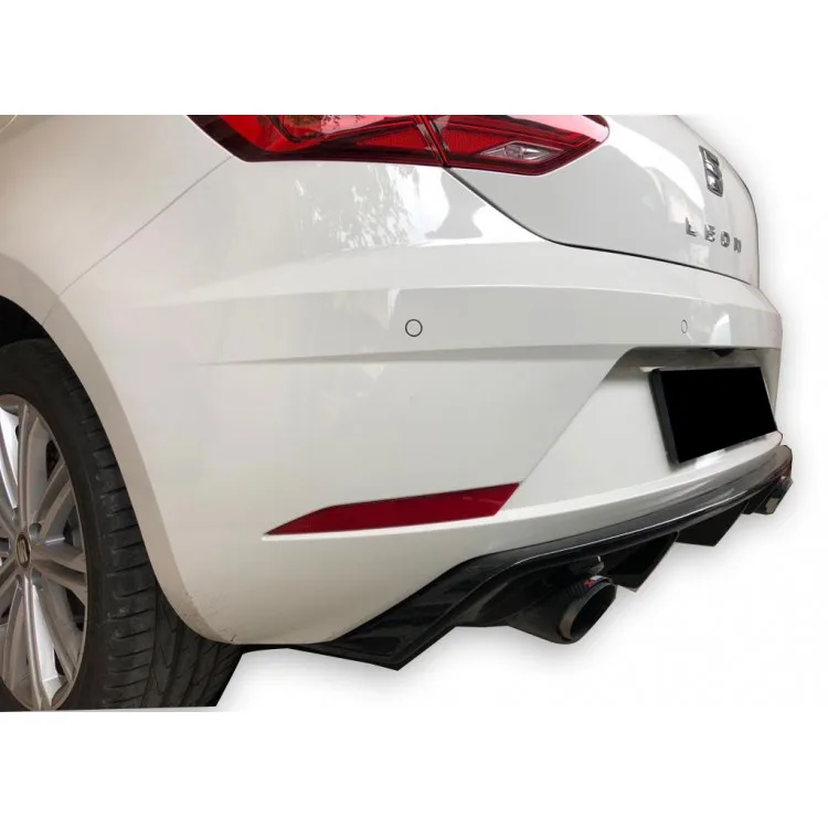 Right left single outlet real bumper diffuser lip for Seat Leon 5F 2017-2020 models