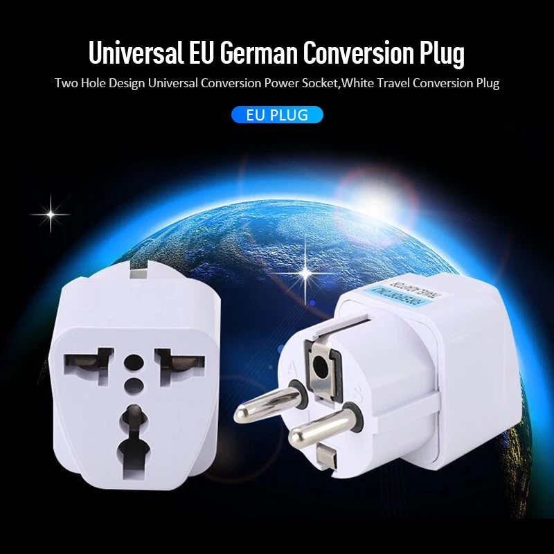 EUROPEAN UNIVERSAL WHITE EUROPEAN PLUG ADAPTER ADAPTER WHITE from Spain MARKETPLACEXT H9