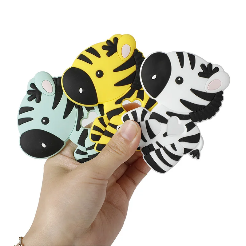 1Pc 새로운 아기 실리콘 Teether bpa없는 만화 새 꿀벌 아기 목걸이 펜던트 실리콘 Teether 아기 치아 관리 씹는 장난감