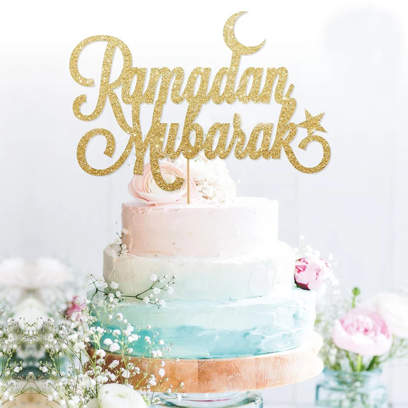 Ramadan Mubarak cake topper happy eid Decoration