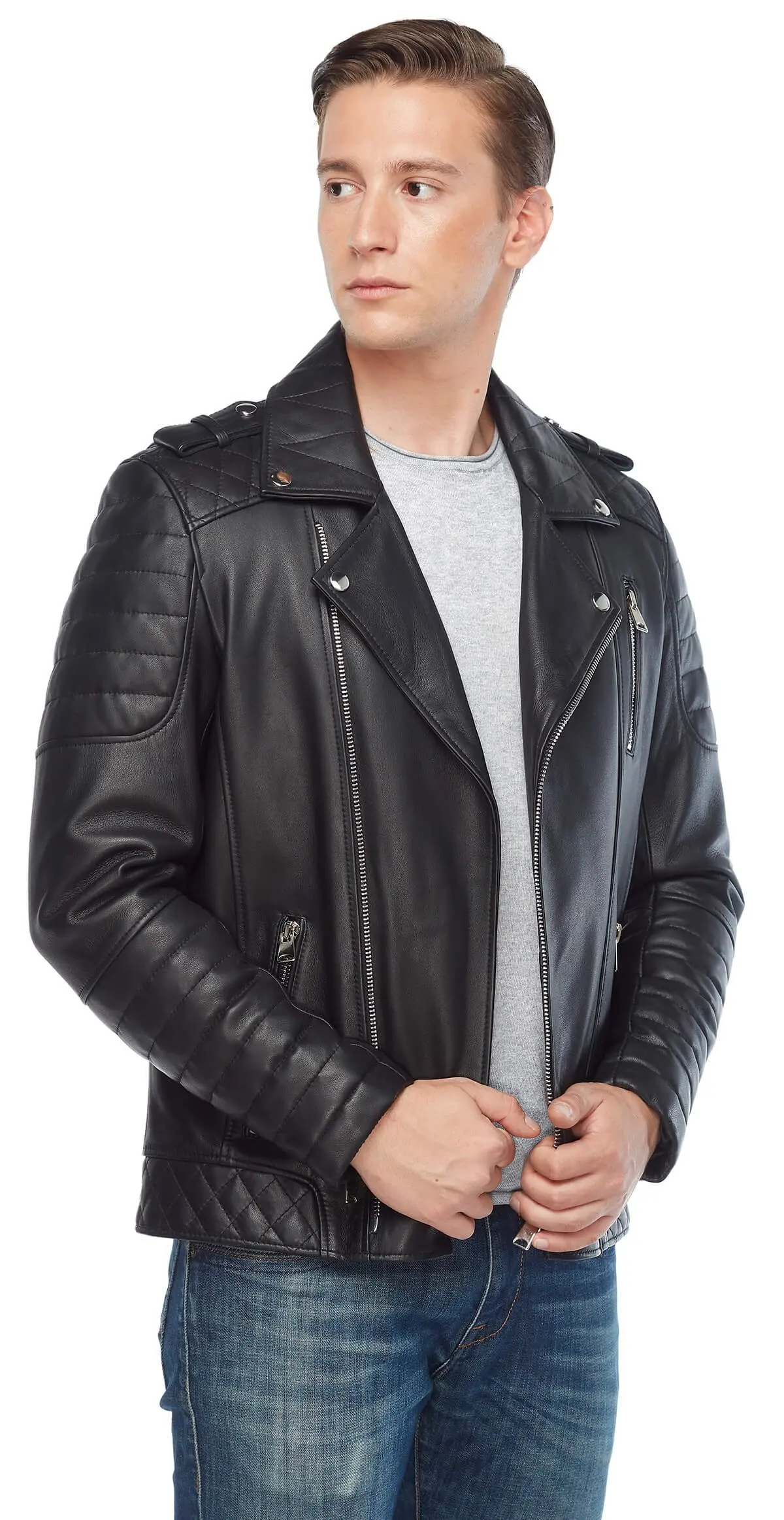Jumbo-motero Montu Orjinal de piel de cordero para hombre, motero ajustado de talla grande, otoño e invierno, 2022