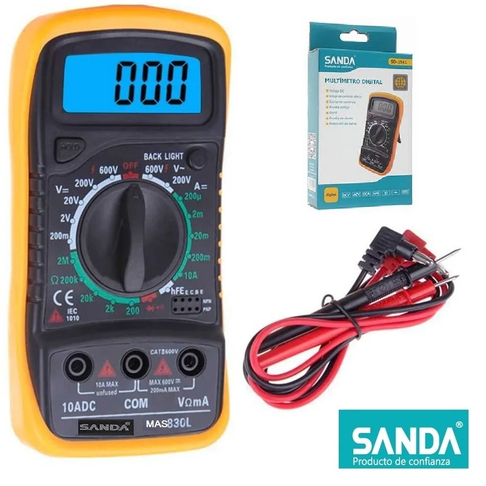 SANDA portable Digital multimeter SD-4774 plus 830L LCD backlight AC/CC ammeter ohm voltmeter voltage meter