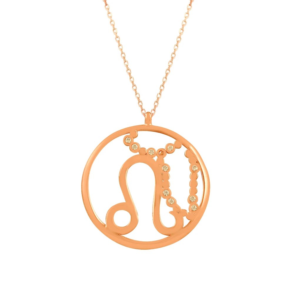 Leo Necklace Leo Constellation Necklace Silver Horoscope Necklace 925 Sterling Silver Rose Gold Star Sign Cz Diamond New