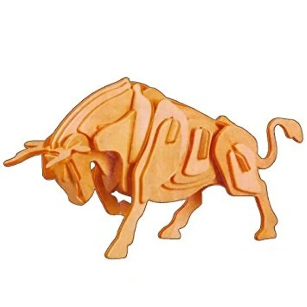 3D Wooden Puzzle-Bull