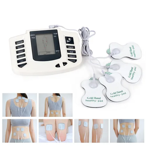 Imagen 2 del producto Estimulador eléctrico JR309, masajeador de terapia muscular relajante de cuerpo completo, masajeador corporal de acupuntura de pulso tens, almohadillas de 16 Uds.