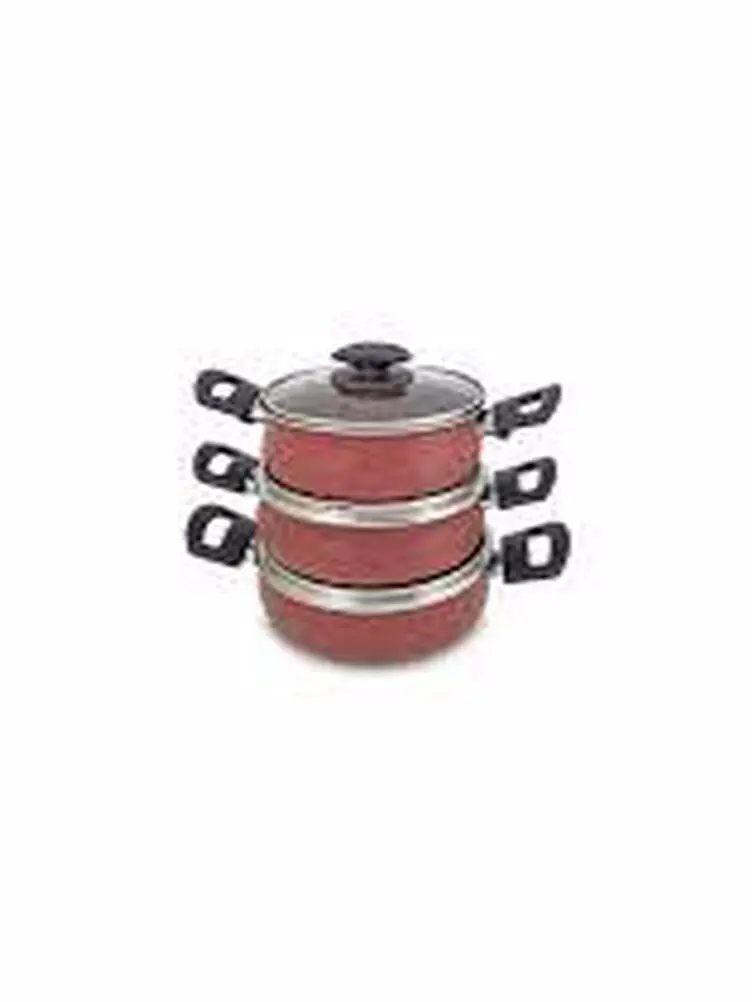 Mehtap Rosa Non-Stick Pot Set of 3 Sopu and Stock Pots Special Design