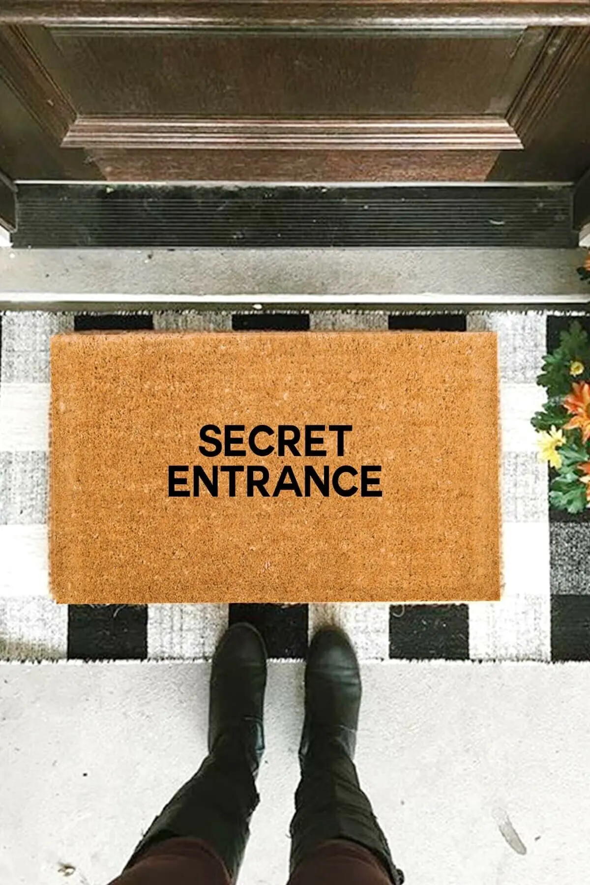 Secret Entrance Doormat Outdoor Dust Removal Wear-resistant Anti-skid Entrance Door Mat Scraping Mud and Sand Removing Foot Pad