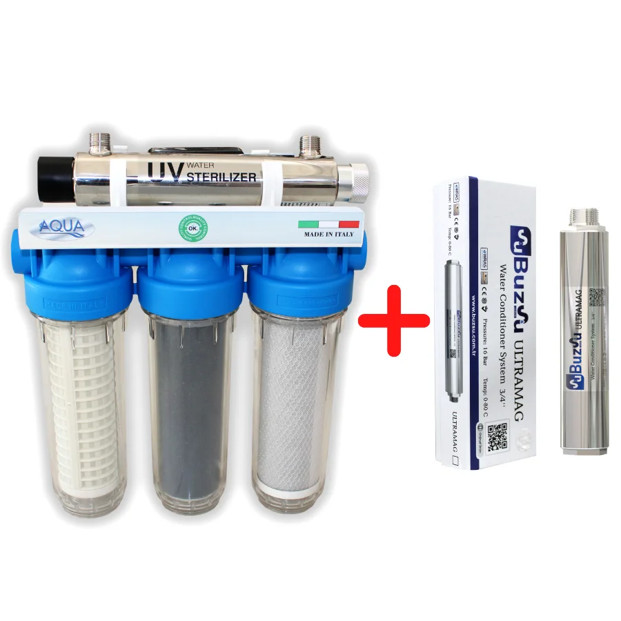 مدخل المبنى الثلاثي مع نظام ترشيح منع الجير المغناطيسي للأشعة فوق البنفسجية