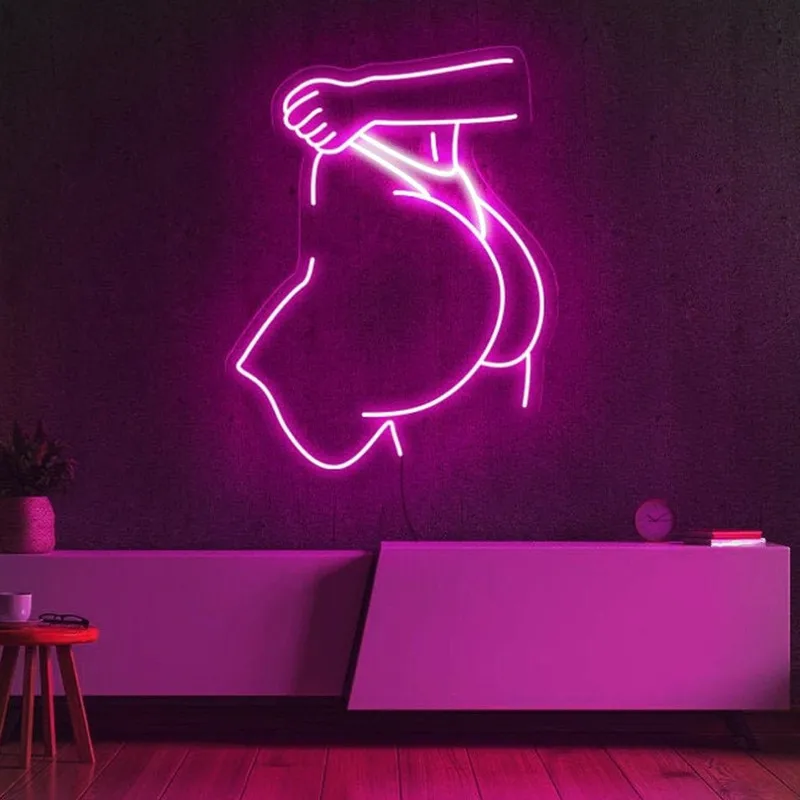 Sexy Body Neon Sign Buttocks Led Light Sign Gym Bar Home Room Bedroom Decor Neon Signs Light Wall Art Decor Gift