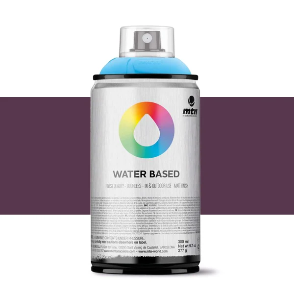 Spray paint brand MTN Water Based Color Blue Violet Dark 300 ml Montana low pressure Little Ideal smell interior