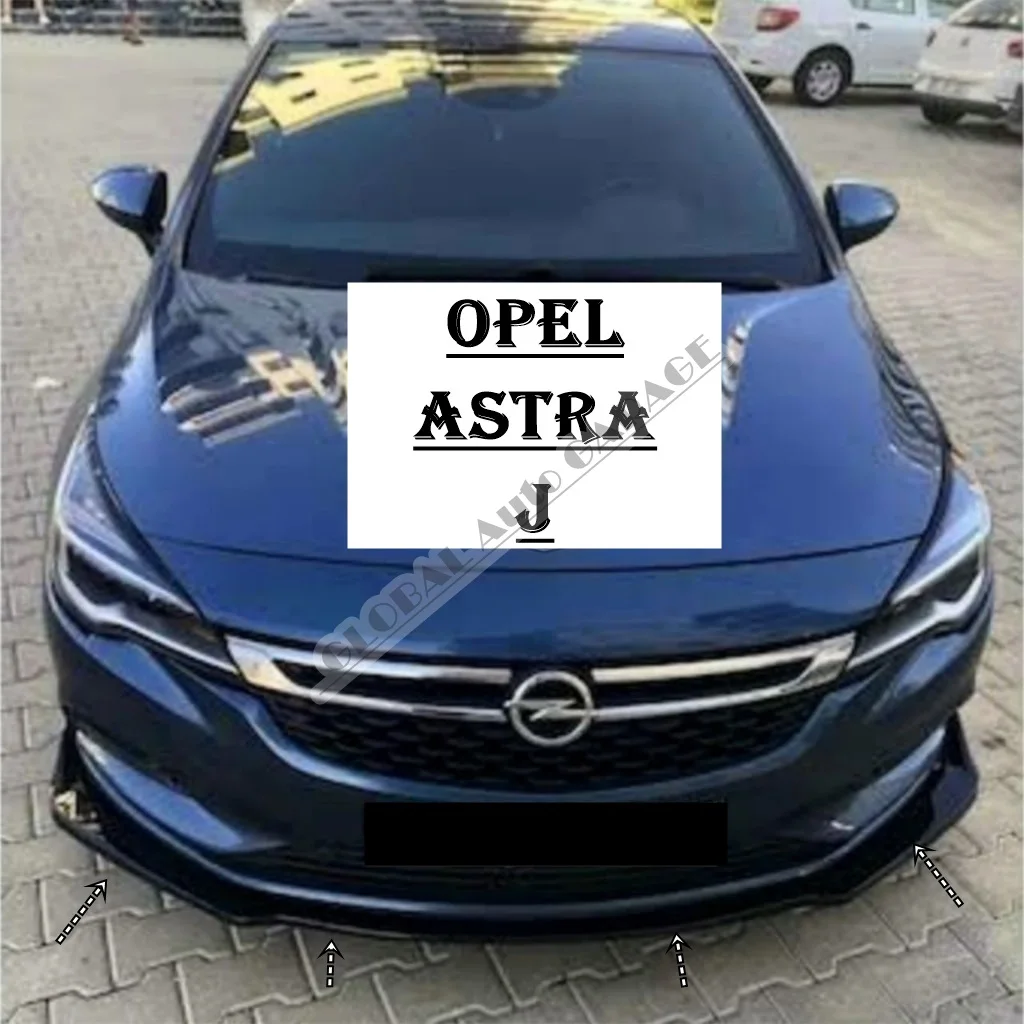 For Opel Astra J Front Bumper Attachment Lip 2009-2015  Piano Glossy Black Splitter Diffuser Universal Spoiler Bumper