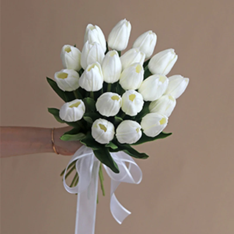 

10Pcs Faux Tulip PU Artificial Flowers Home Decoration Real Touch Tulips Wedding Bouquet Party Event Decor Flower Arrangement