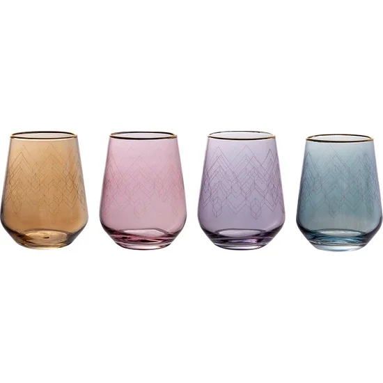 AWESOME Karaca Karaca Sunset Set of 4 Water Glasses     FREE SHIPPING FREE SHIPPING