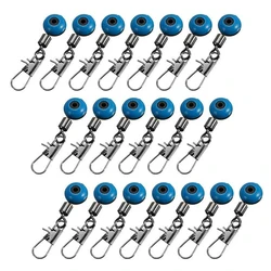 100pcs/50pcs/10pcs Blue Fishing Line to Hook Swivels Shank Clip Connector Supplies Tackle Tool For Fishing