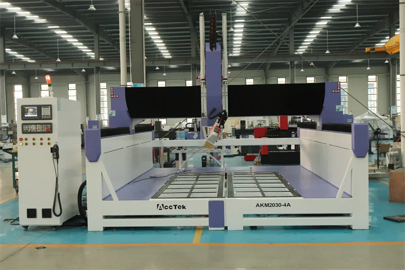 AccTek Big Workingarea Customized Lower Table CNC Router with Auto tool Change Systerm for Wood Plastic 3D Cutting Engraving