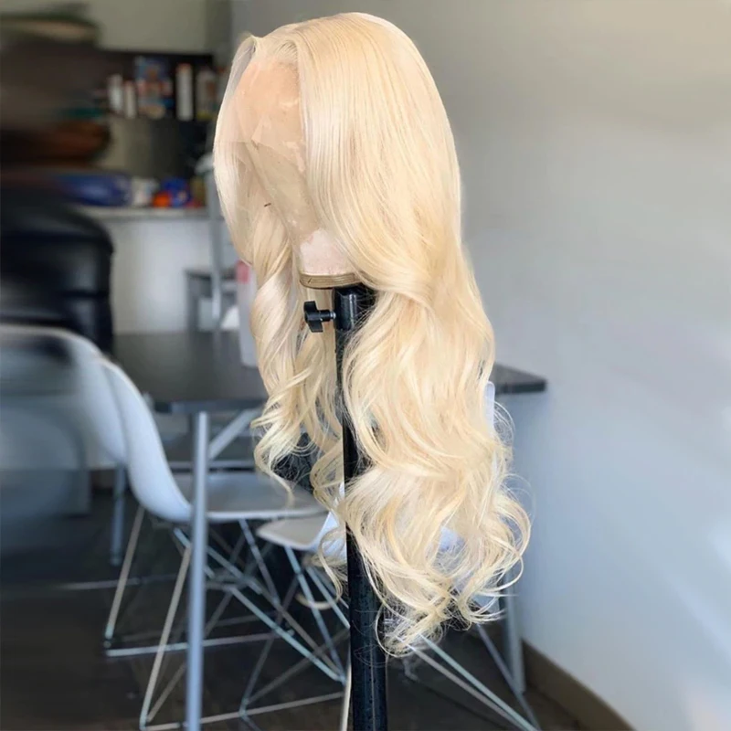 Blonde Synthetic Wigs for Women Soft Long Wave Synthetic Lace Front Wig Cosplay Drag Queen Wigs