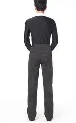 black white stripe Boy ballroom pants latin cha cha samba salsa boy men dancing pants with side pocket