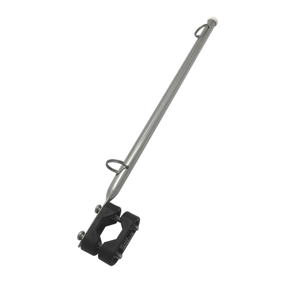 Sealux Rail mounted flag staff Flag pole with plastic clamp Marine hardware Boat Yacht