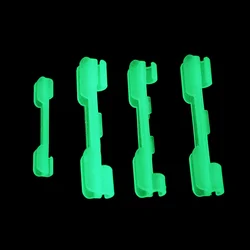 6 pezzi di clip per supporto per luce con punta per canna da pesca notturna da pesca utilizzata su alimentatore per canna da pesca per bastone di luce fluorescente chimico