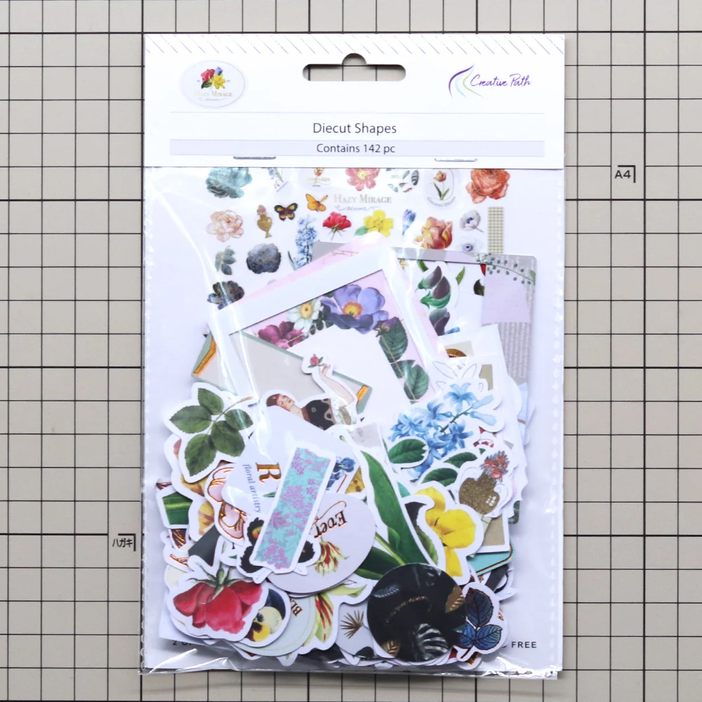 Creative Path 142 Stück Hazy Mirage Scrapbooking Stanzformen Frühlingsblumen Folienpapier Stanzformen Ephemera Verzierungen für Journaling – Detail 1