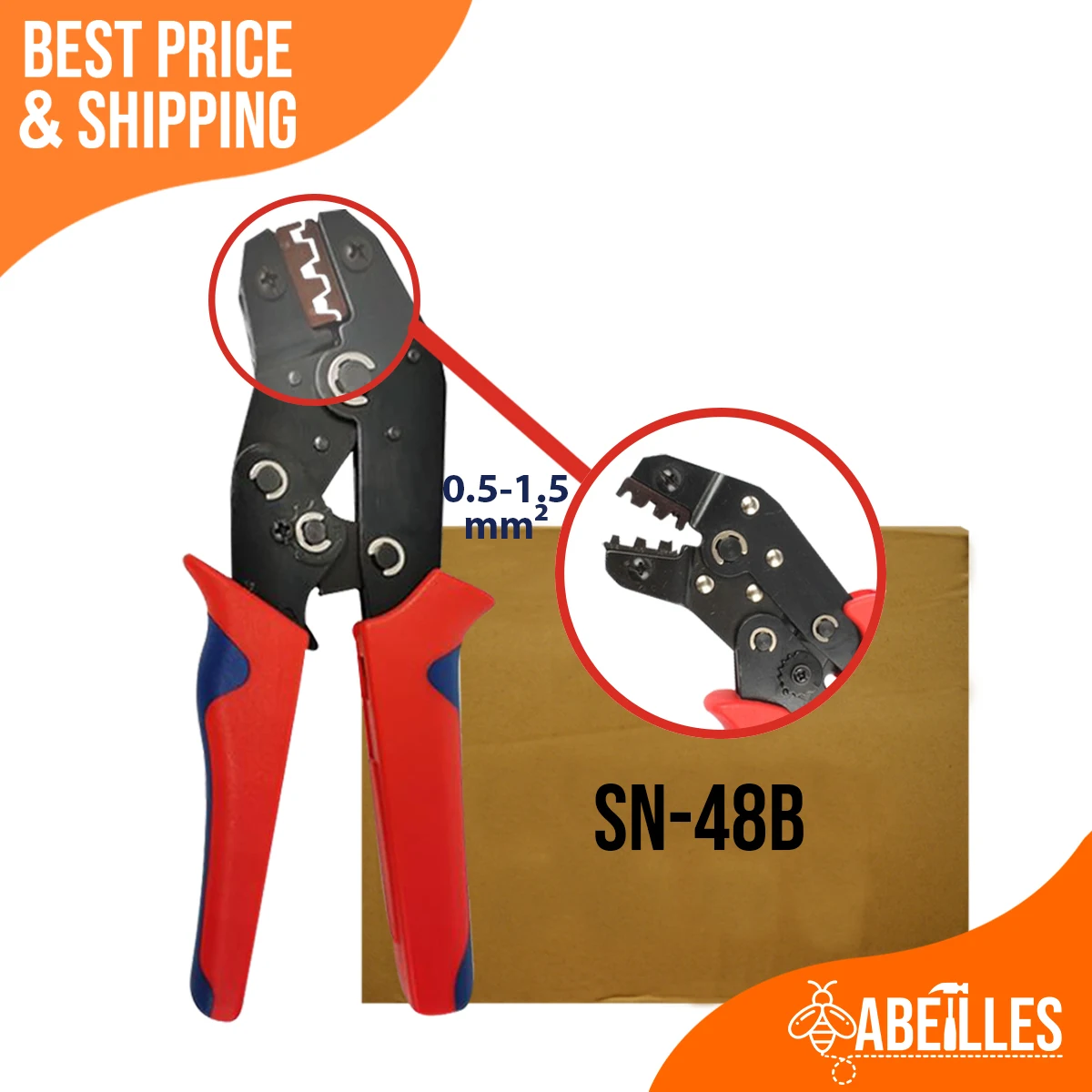 SN-48B Crimping Tool Terminal Crimper Pliers 0.5-1.5mm 10PCS