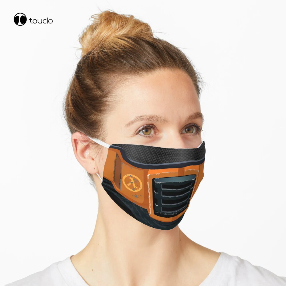 Masque pour casque demi-vie, filtre facial, tissu de poche réutilisable, lavable