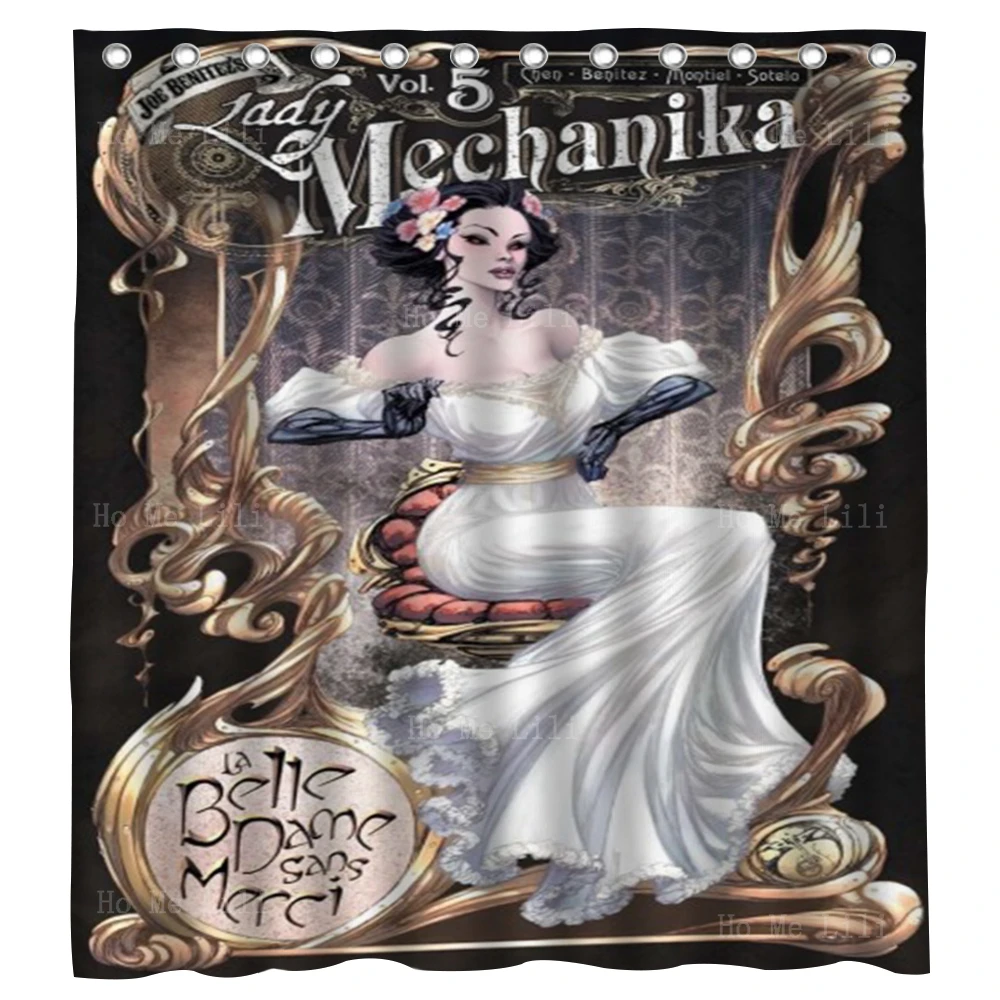 The Beautiful Lady Without Mercy Mechanical Corpse Survivor Flying Dirigibles Clockwork Automatons Shower Curtain By Ho Me Lili