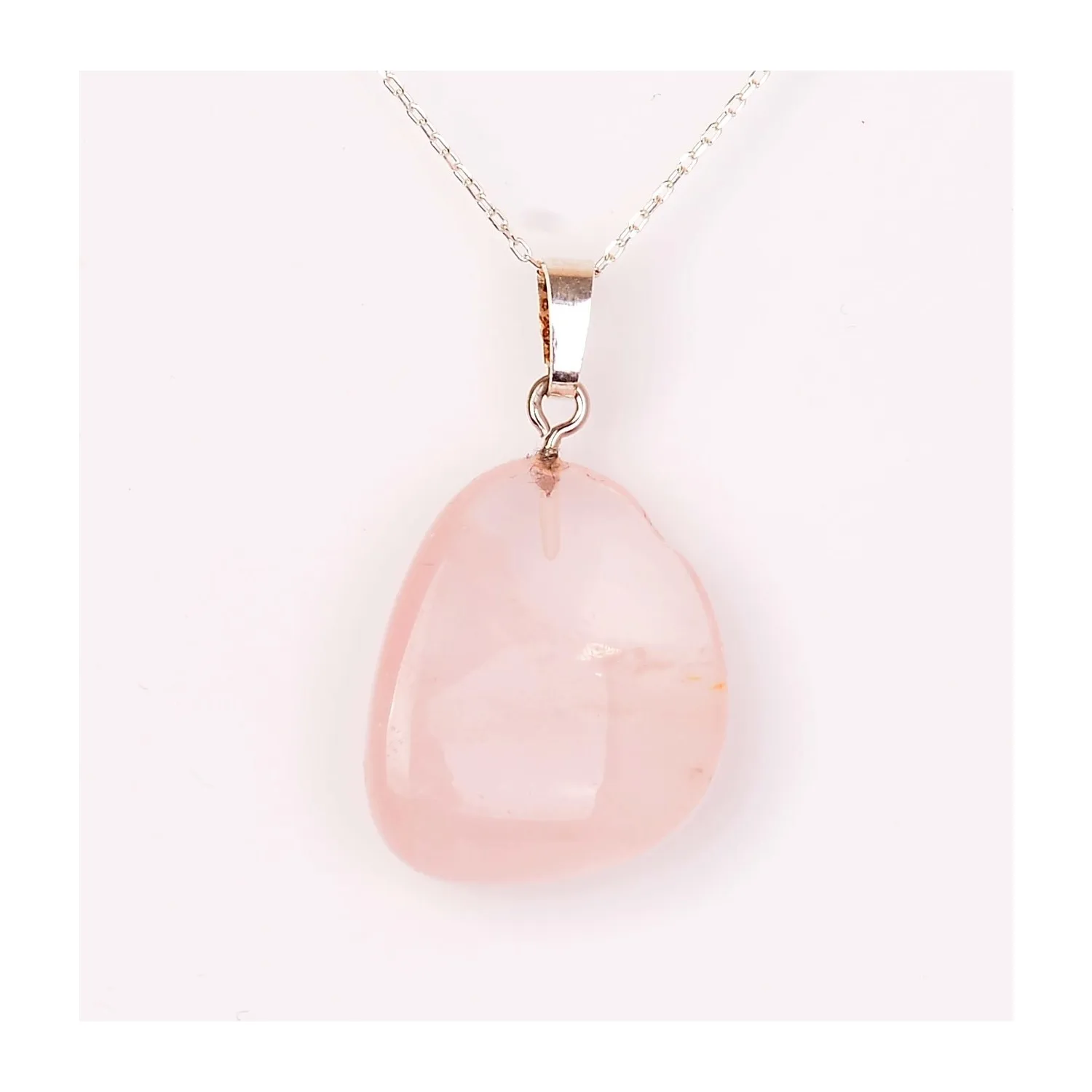 Chest Amorphous Rose Quartz Stone Necklace Modern Look Jewelry For Women Colourful Hand Made