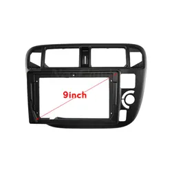 Double 2 Din 9 Inch Car Fascia Frame for HONDA CIVIC EK3/EK4/EK9 1995 - 1999 Frame No Cable Android Mount Kit Trim Panel Dash