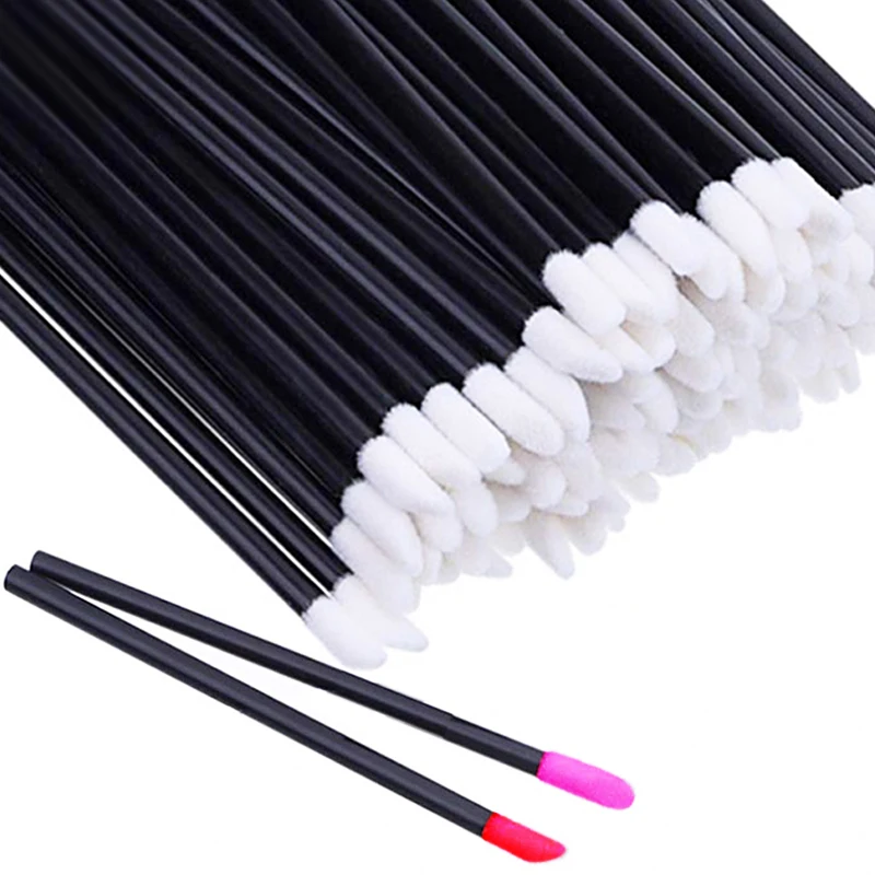 

50PCS Disposable Lip Brush Eyelash Makeups Brushes Extension Mascara Applicator Lipstick Wands Lip Gloss Brushes Cosmetic Tools