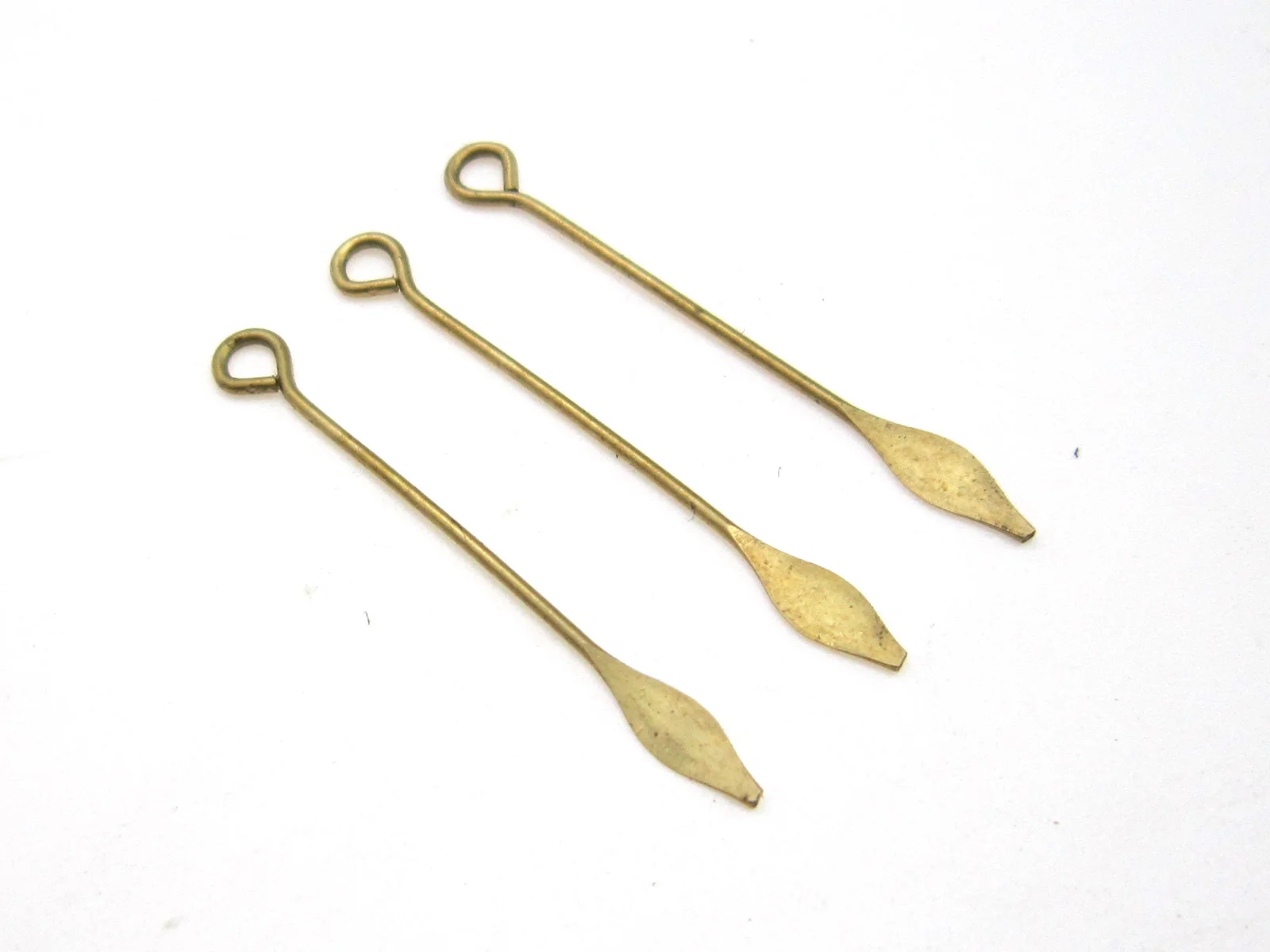 titleBrass arrow charm Stud earring pendant 30x0.7mm Brass stick spike findings -20pcs R1564