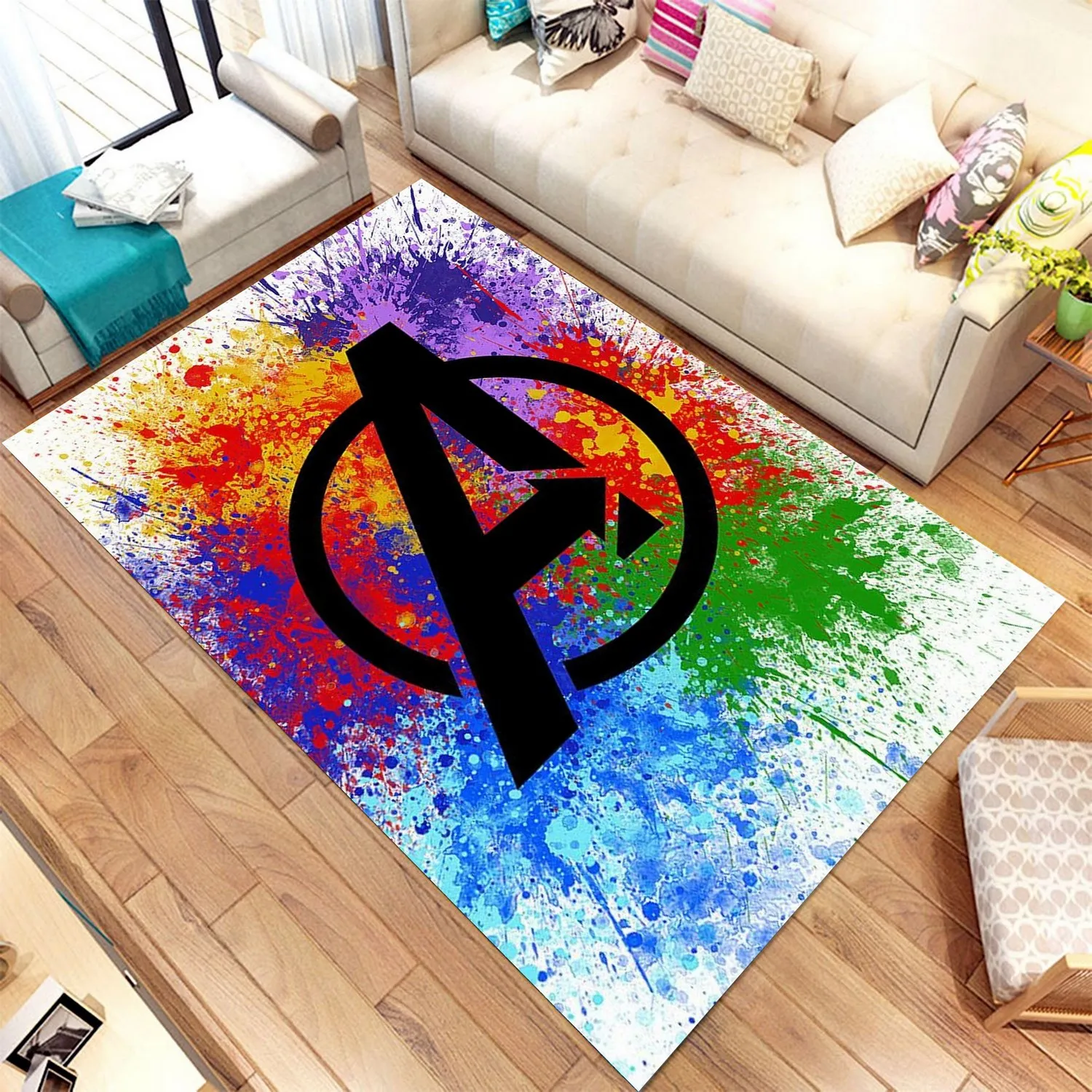 Modern Rug, Avenger Pattern Rug Kids Room Carpet, Rug, Kids Room Rug, Teen Rug, Decor For Boy Room