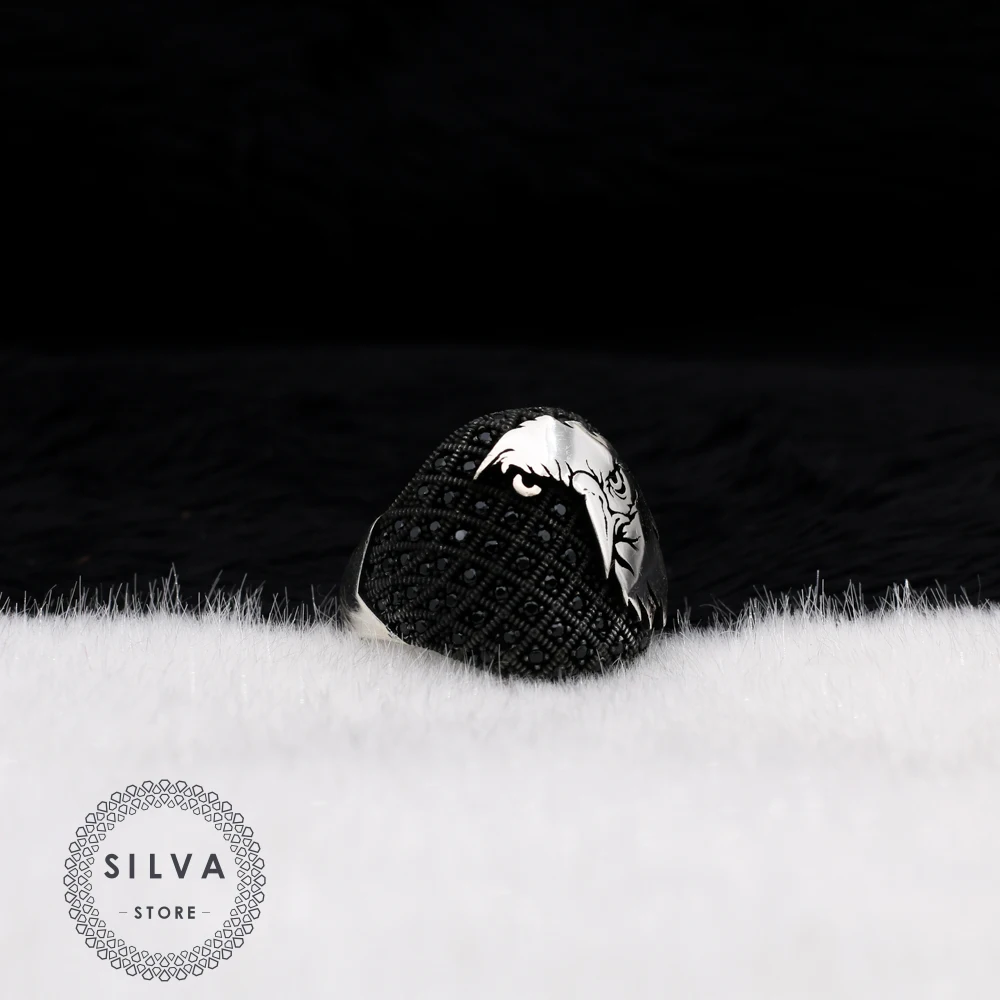 Silva 925 Sterling Silber Ring für Männer Zirkon Stein S925 silber mode Schmuck Geschenk Herren Ringe Alle größen