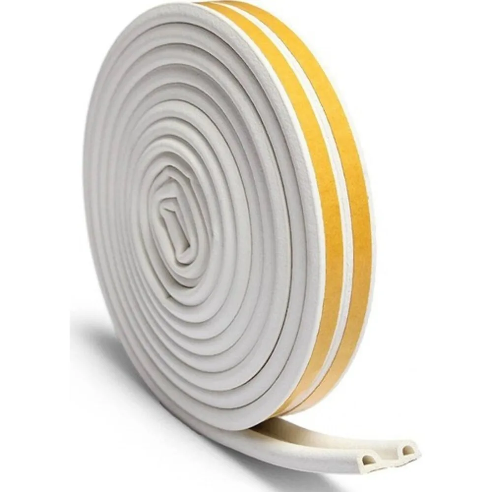 Door and Window Insulation Tape/wick 10 Meter x 2 (20MT) Brown/White Door Tape Window Tape Seal Covers gaps between 3mm-7 mm