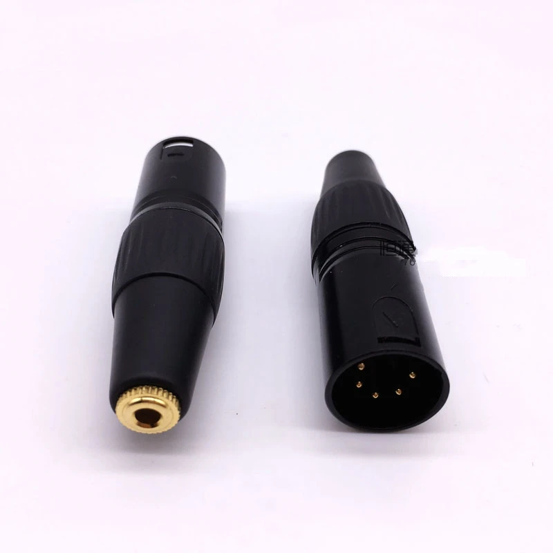 3.5mm Headphone Female to 5 Pin XLR Male Camera Monitoring Headphone Extension Connector 5P XLR to 3.5mm Female
