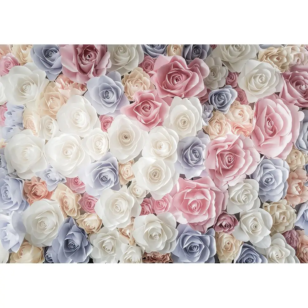 Flowers Photography Backdrop Vinyl Cloth Background Photo Studio for Children Baby Shower Valentine's Day Wedding Photophone