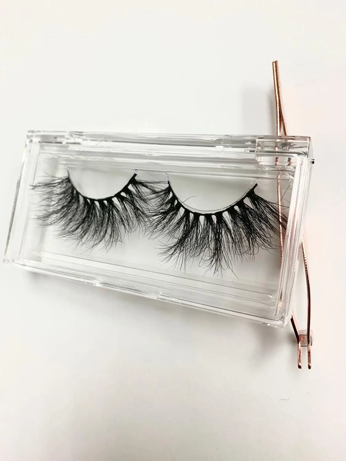 IN USA 100pcs Wholesale False Eyelash Empty Eyelash Packaging Cardboard Lash Box for 25mm Mink Eyelashes Acrylic Boxes