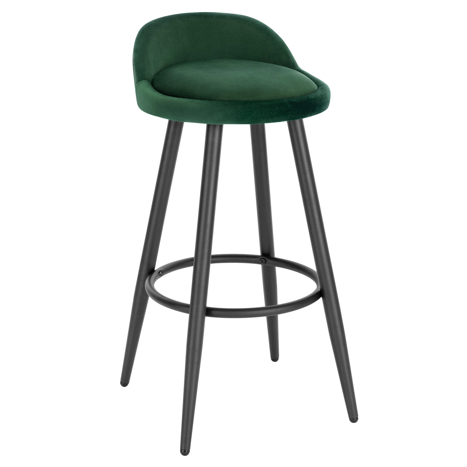 Colorful Bar Stool with Metal Footrest Counter Stool High Kitchen Cafe Stool for Bistro Bar