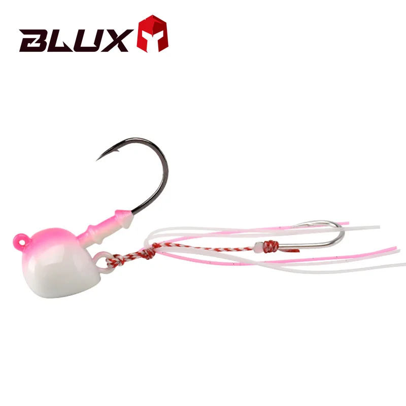 BLUX 20g 30g DEEP CONTROL DOWN Tenya Jig Kabura Saltwater Fishing Lure Jighead Madai Sea Boating Bait Shrimp Rubber Skirt