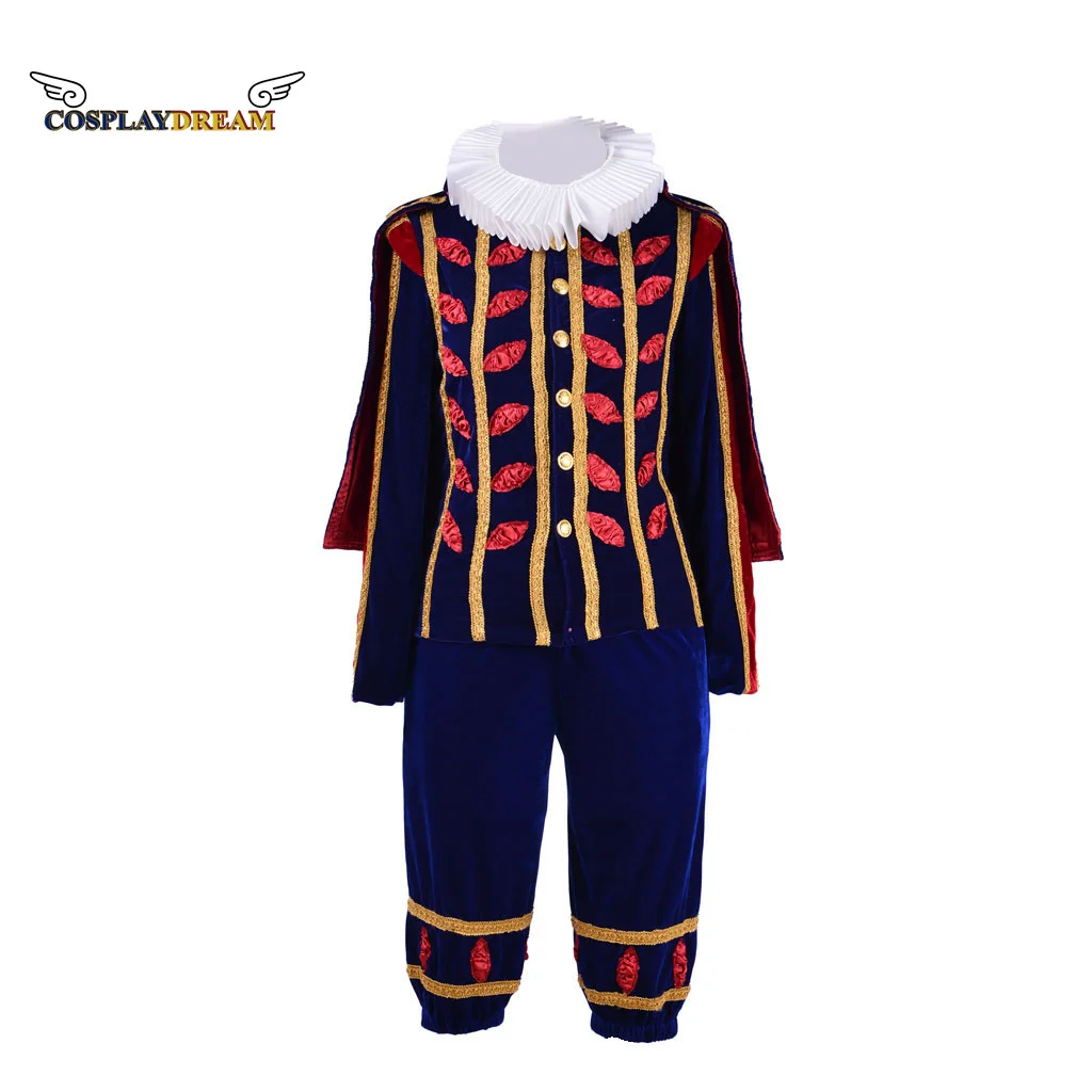 Tudor Period Medieval Men Cosplay Costume Blue Outfit Vintage Costumes Medieval Renaissance Tudor Knight Lord Outfit