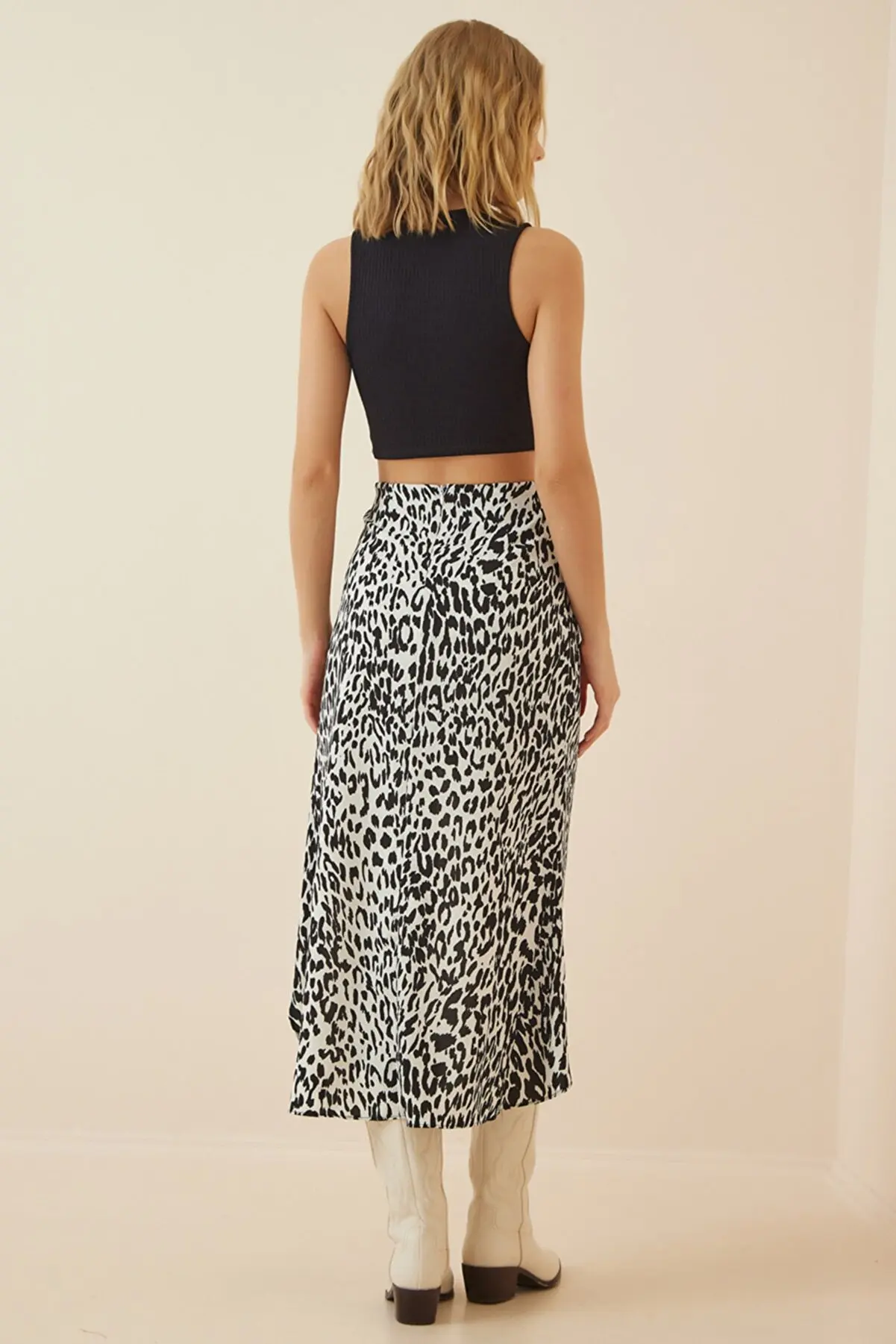 Vrouwen Wit Zwart Twee Skirted Slits Büzgülü Geweven Rok Zomer Slit Vrouwen Rok