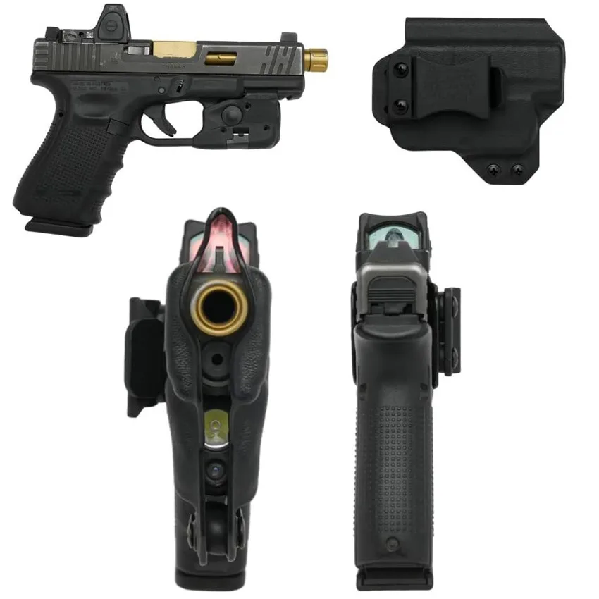 

Внутренний пояс IWB Kydex кобура для Glock G 19 19X 23 25 32 45 Gen 3 4 5 с фонариком Streamlight TLR 6 100 люмен