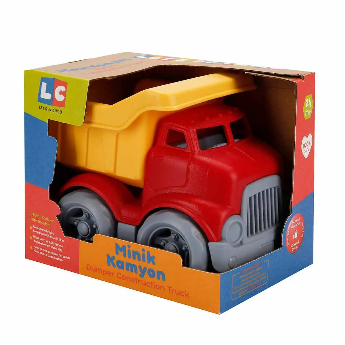 Without sharp edges rounded with a special design car construction truck toy